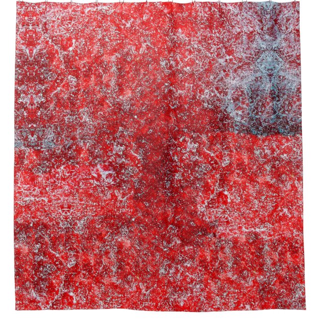 Red grunge textureabstract,ancient,art,background, shower curtain (Front)