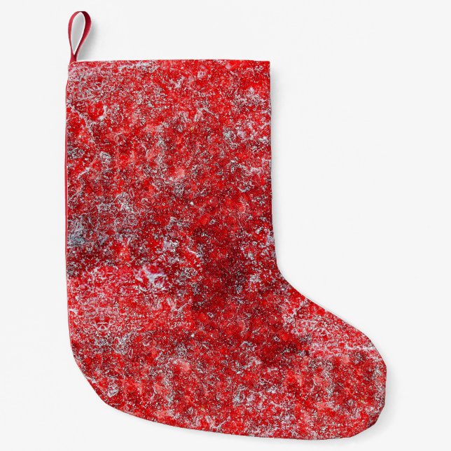 Red grunge textureabstract,ancient,art,background, small christmas stocking (Front)