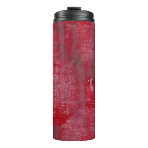 Red grunge textureabstract,ancient,art,background, thermal tumbler