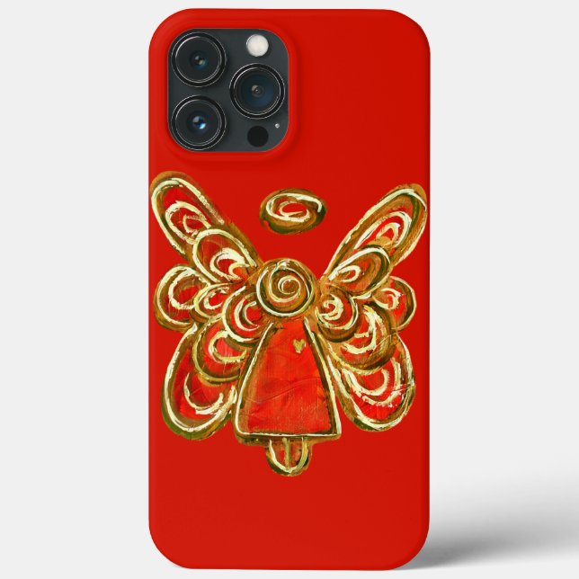 Red Guardian Angel Art Custom iPhone Case (Back)