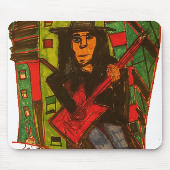 red guitar mouse pad (Front)