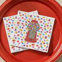 Red Gumball Machine Candy Bubble Gum Birthday