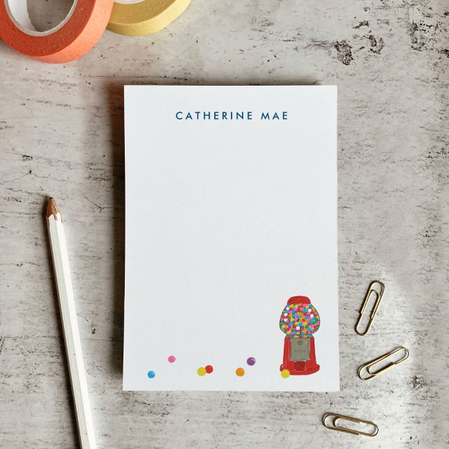 Red Gumball Machine Candy Bubble Gum Post-it Notes (Red Gumball Machine Candy Bubble Gum Post-it Notes)