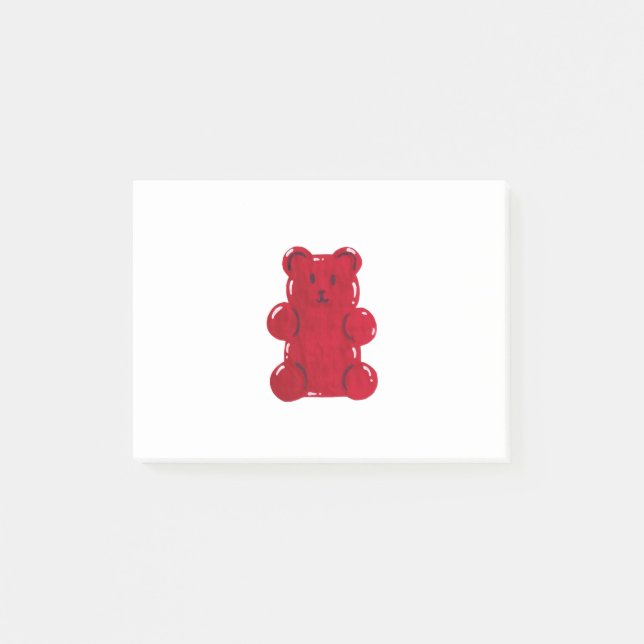 red gummy bear post-it notes (Front)