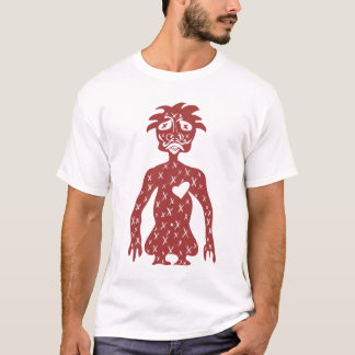 Red Guy white tee
