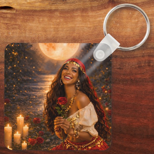 red gypsy  key ring (Back)