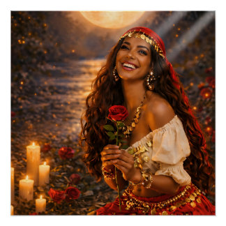 red gypsy poster (glossy) || gitana art