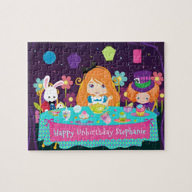 Red Hair Alice Tea Party Jigsaw Puzzle (Horizontal)