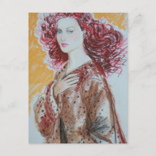 Red Hair Beauty Postcard