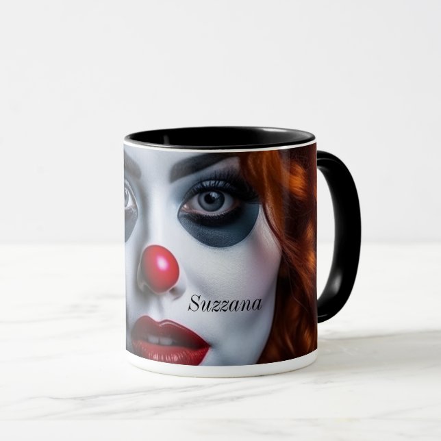Red Hair, Clown Face Personalized  Mug (Front Right)