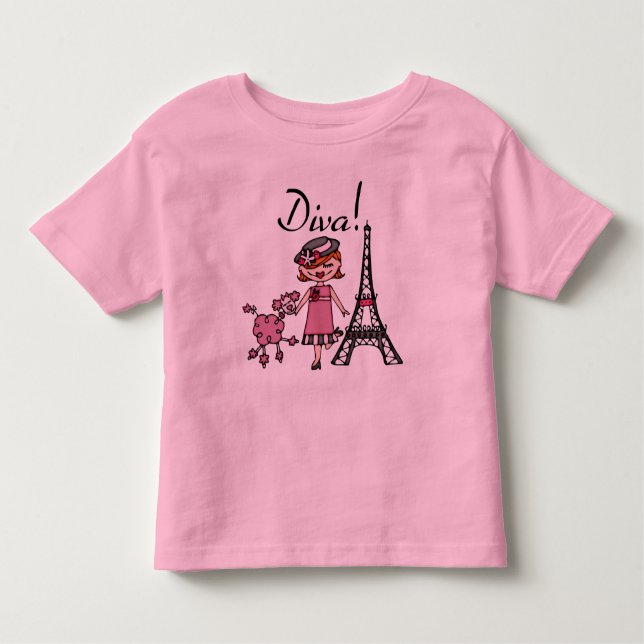 Red Hair Diva Toddler T-Shirt (Front)