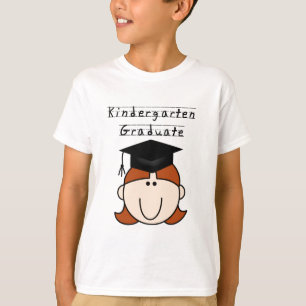 Red Hair Girl Kindergarten Graduate T-Shirt