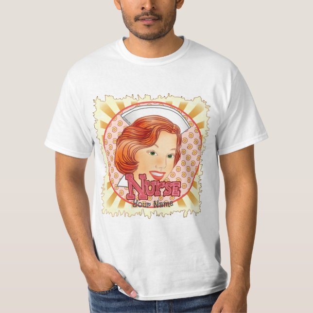 Red Hair nurse t-shirt  (Front)