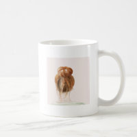 Red Hair Top Knot Bun
