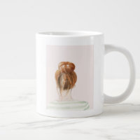 Red Hair Top Knot Bun