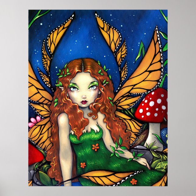 Red Haired Fairy Queen ART PRINT (Front)