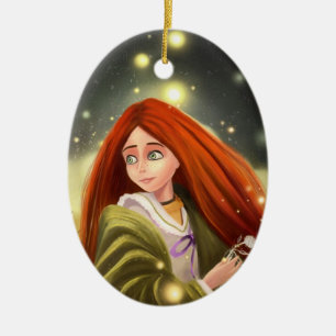red haired girl Ornament
