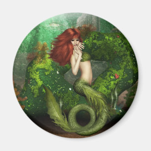 Red Haired Mermaid Magnet