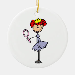 Red Haired Princess Ceramic Tree Decoration