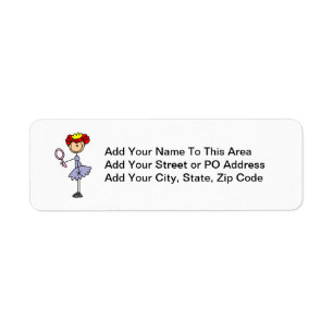 Red Haired Princess Return Address Label
