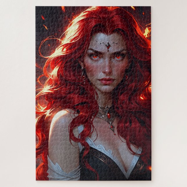 Red Haired Sourcerous Jigsaw Puzzle (Vertical)