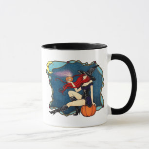 Red-haired Witch Halloween Mug
