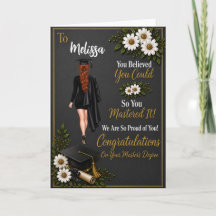 Red-haired Woman Master’s Degree Graduation