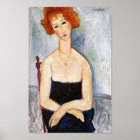Red-haired Woman with a Pendant, Modigliani