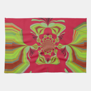 Red Hakuna Matata pattern Tea Towel