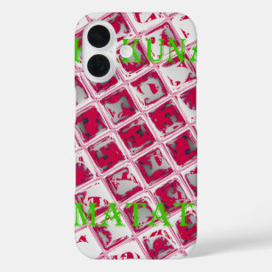 Red Hakuna Matata Style iPhone 16 Case