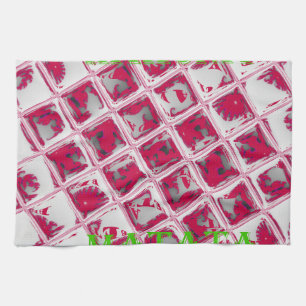 Red Hakuna Matata Style Tea Towel