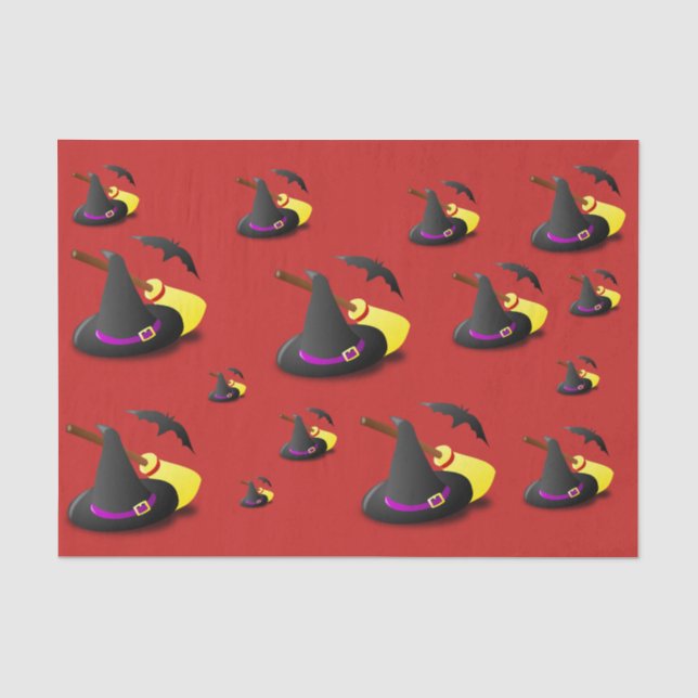 RED HALLOWEEN CUSTOM TISSUE PAPER (Front)
