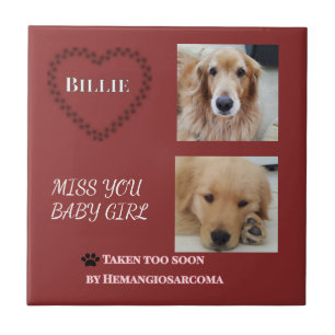 Red Halo Pet Remembrance Ceramic Tile