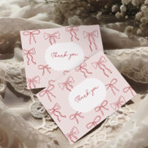 Red Hand Drawn Boho Bows Pink Baby Shower
