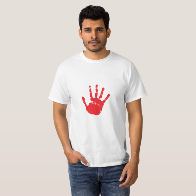 Red Hand Gang Retro T-Shirt (Front Full)