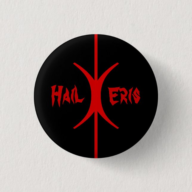 Red Hand of Eris button (Front)