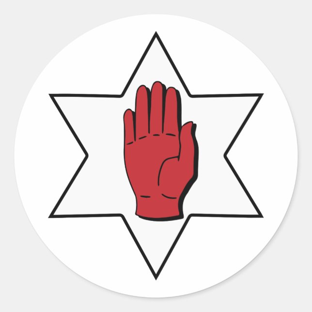 Red Hand Of Ulster Classic Round Sticker (Front)