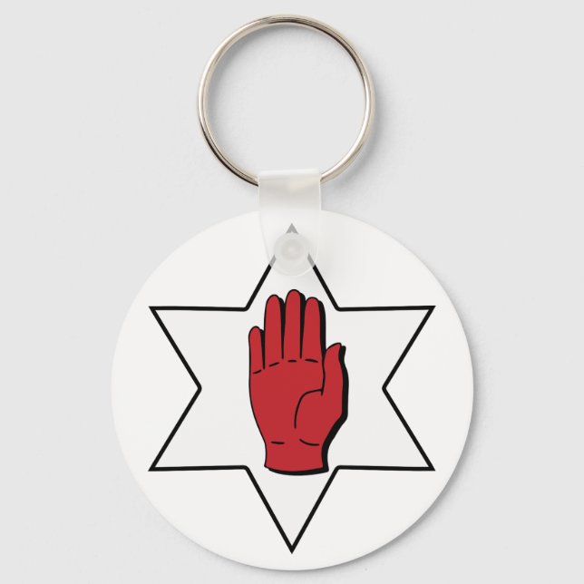 Red Hand Of Ulster Key Ring (Front)