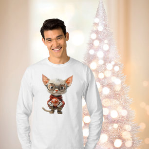 Red-Handed Christmas Cat Men's Tee