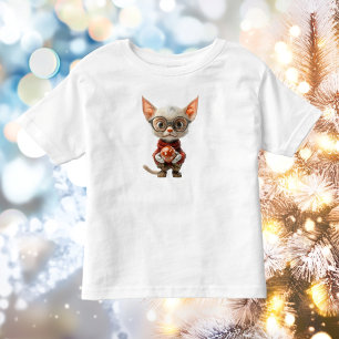 Red-Handed Christmas Cat Toddler's Tee