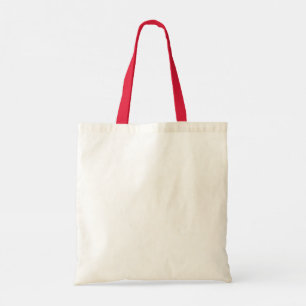 Red Handle Canvas Tote Bag