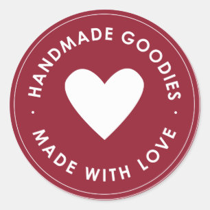 Red Handmade Goodies Sticker