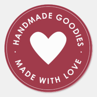 Red Handmade Goodies Sticker