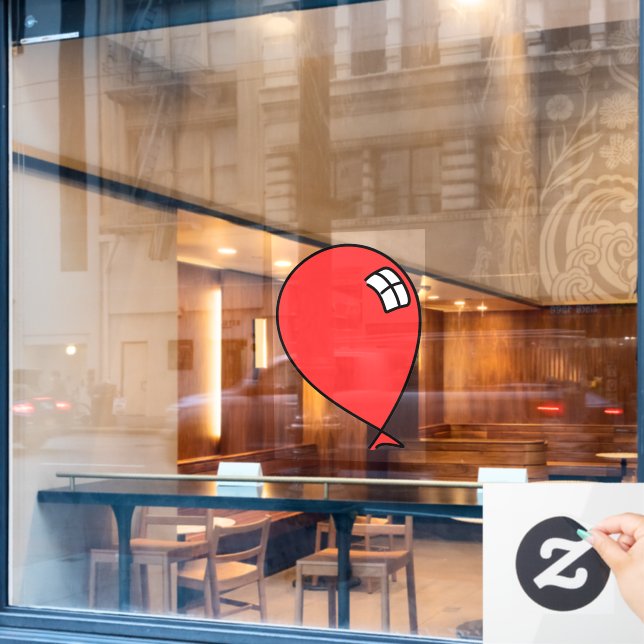 Red Happy Balloon (Cafe Window)