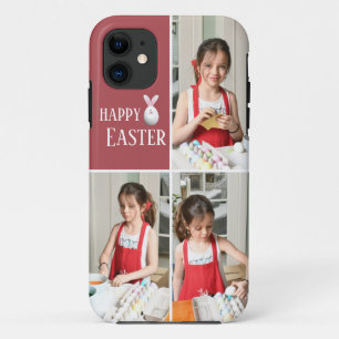 Red Happy Easter Photos iPhone Case