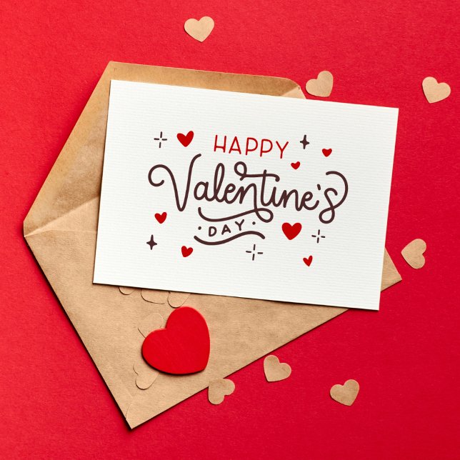Red Happy Valentine's Day  Holiday Card (Creator Uploaded)
