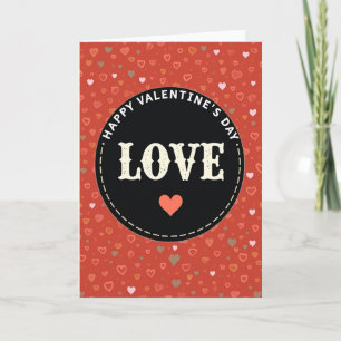 Red Happy Valentines Day Love Card