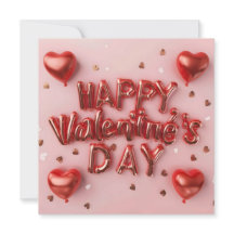 Red Happy Valentine's Day Modern 3D Design