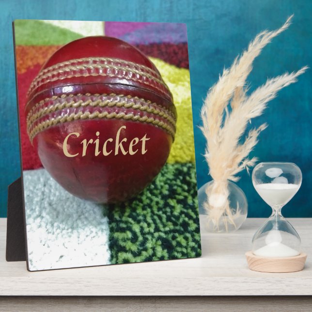 Red Hard Ball Glory Cricket Designer Notebook Mous Plaque (Side)