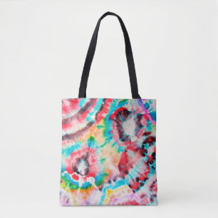 Red Hard Grunge. Shibori Pattern. Golden Brush Gra Tote Bag